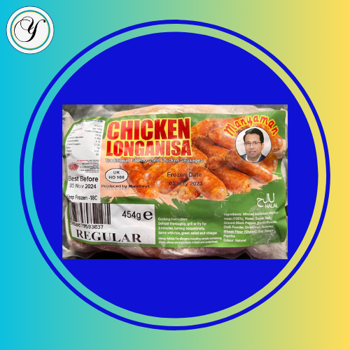 FROZEN MANDHEY'S MANYAMAN CHICKEN LONGGANISA -454G