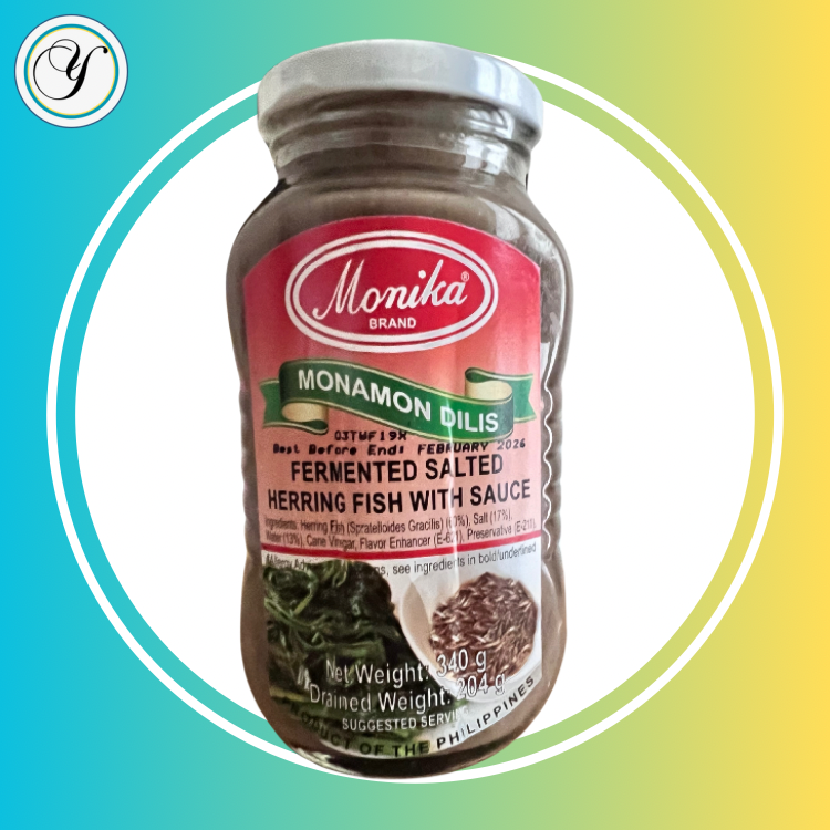 MONIKA SALTED ANCHOVIES- (MONAMON DILIS)Bagoong isda -340g