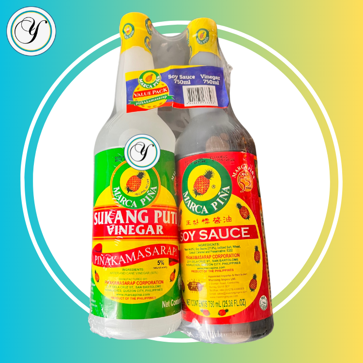 MARCA PINA Value Pack Soy Sauce and Vinegar (750ML)