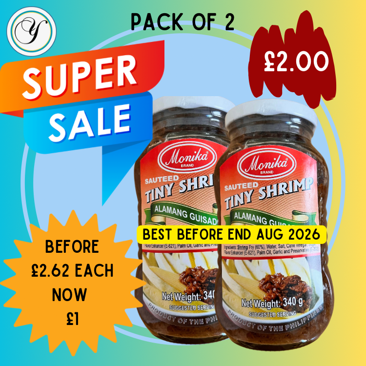 SALE MONIKA SALTED ANCHOVIES- (MONAMON DILIS)Bagoong isda -340g pack if 2