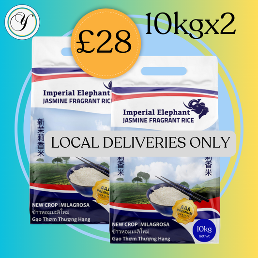 Imperial Elephant Jasmine Rice (BIGAS) bugas : 2x10kg LOCAL DELIVERIES ONLY