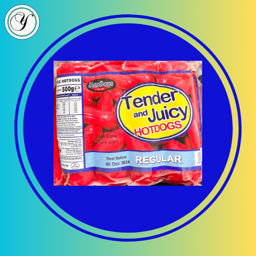 FROZEN MANDHEY'S TENDER & JUICY PORK HOTDOGS-500G