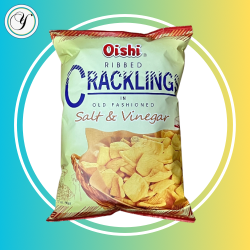 OISHI CRACKLING:  Salt & Vinegar -90g