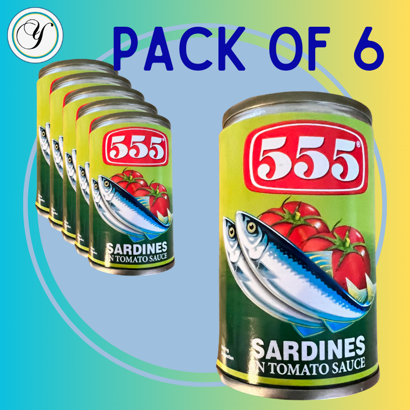 555 SARDINES - in TOMATO SAUCE BUNDLE OF 6