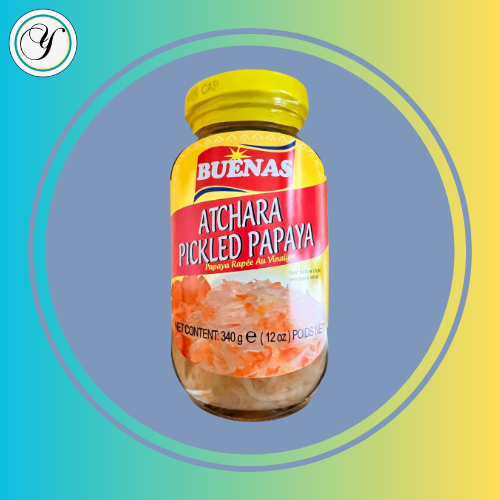 BUENAS Pickled Papaya (Grated)  (Suitable for Vegetarians) ATCHARA (atsara)-340G