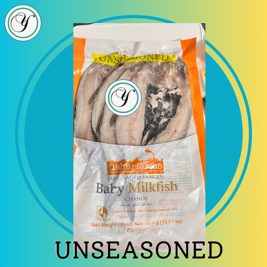 FISHERFARMS split baby milkfish (bangus) unseasoned-450g -FROZEN