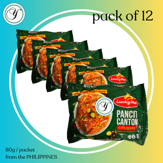 LUCKY ME PANCIT CANTON - 80g CHILLIMANSI ( BUNDLE of 12)