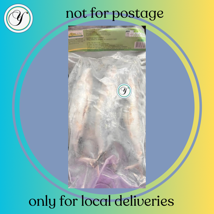 FROZEN FISH KIMSON WHOLE CLEANED BULLET TUNA (TULINGAN) -1KG