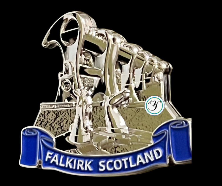 The Falkirk Wheel & The Kelpies Souvenir Mettalic Fridge Magnet