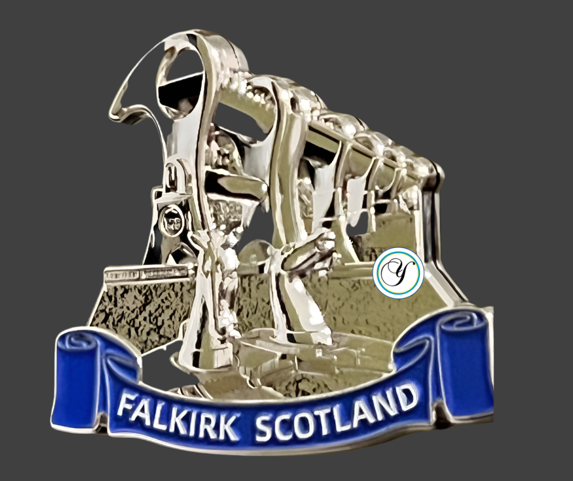 The Falkirk Wheel & The Kelpies Souvenir Mettalic Fridge Magnet