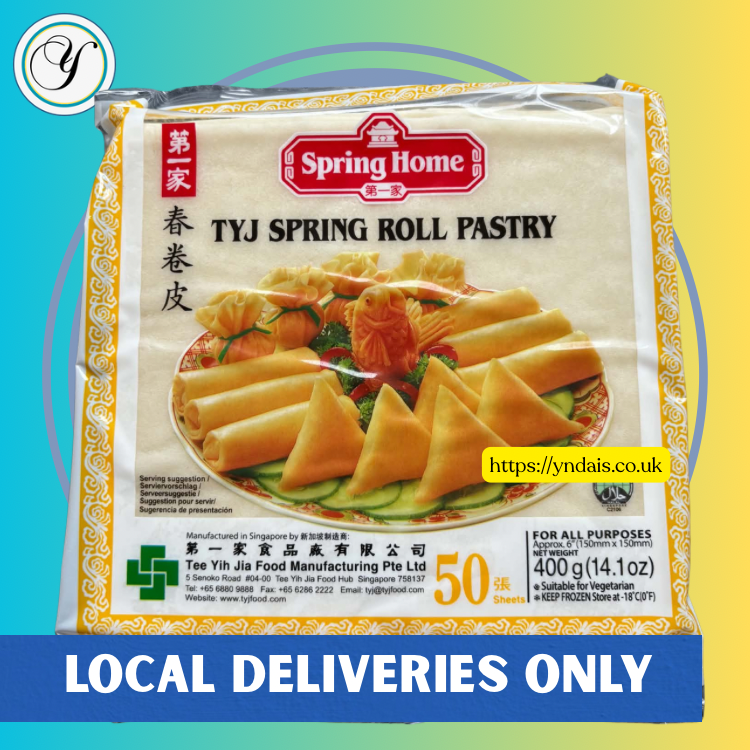 FROZEN 6" x 6" SPRINGROLL PASTRY (Lumpia wrapper)- 50sheets