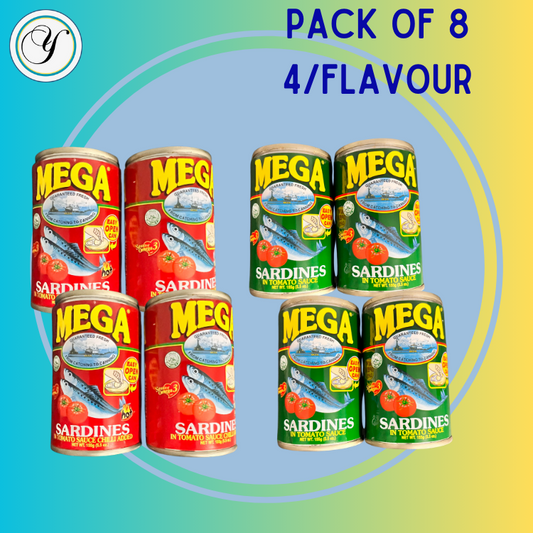MEGA Sardines  - BUNDLE OF 8 (4-GREEN 4-RED)