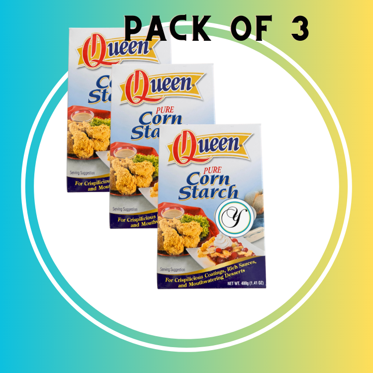 QUEEN CORN FLOUR - 400g/box pack of 3 : BUNDLE