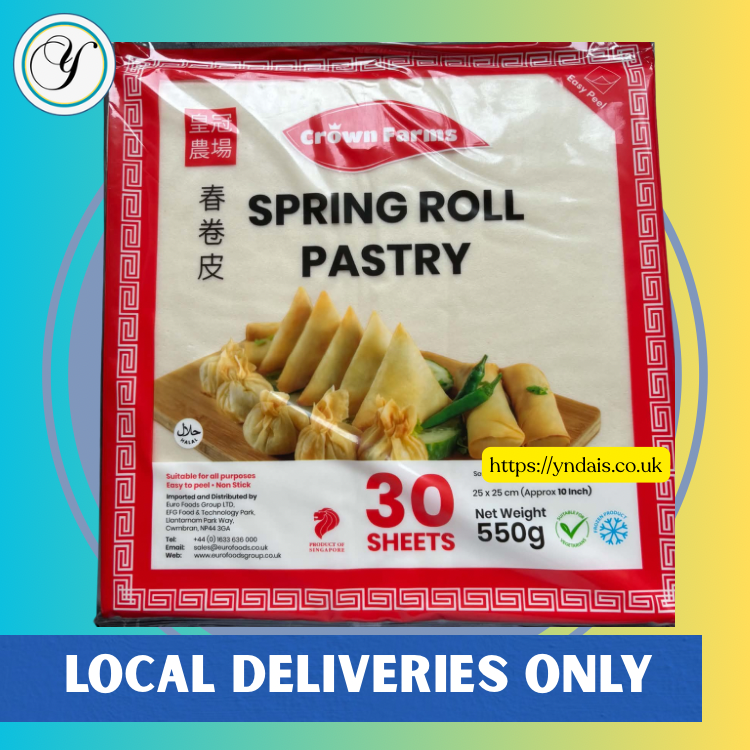 FROZEN 10"x10" SPRINGROLL PASTRY (Lumpia wrapper)- 30sheets