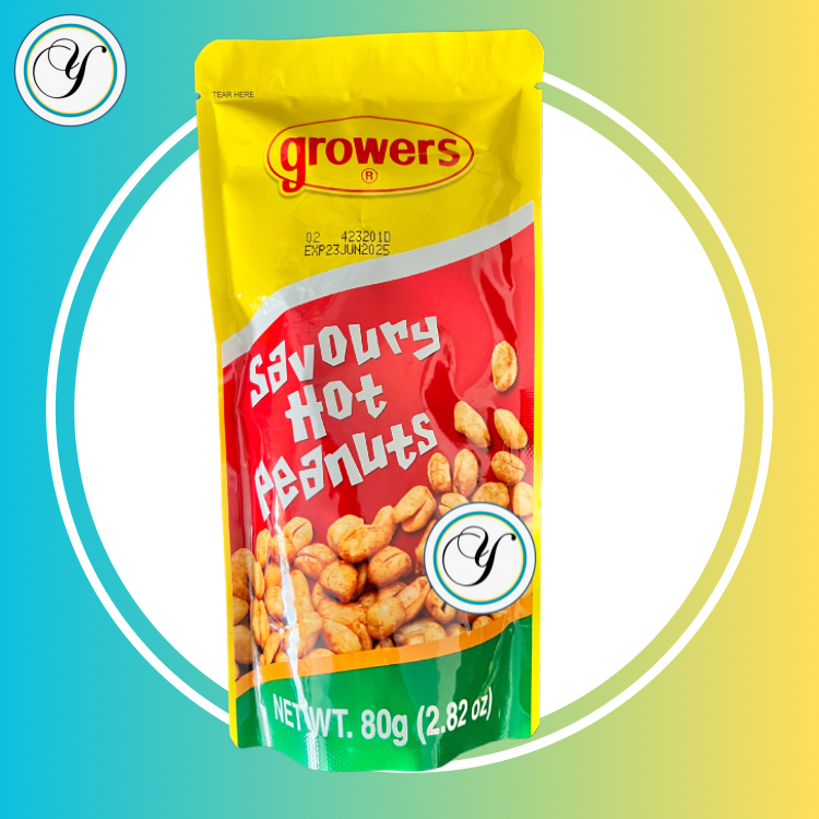 GROWERS - SAVOURY HOT PEANUTS (80g)