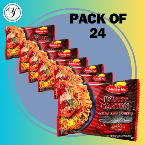 LUCKY ME PANCIT CANTON - HOT CHILLI (60g) BUNDLE OF 24 T