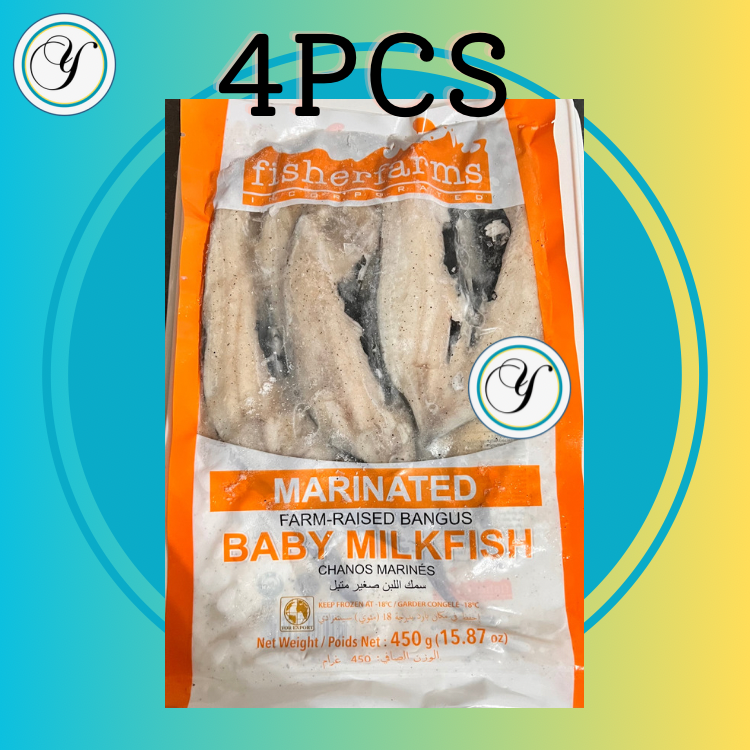 FISHERFARMS split baby milkfish (bangus) marinated-450-500g -FROZEN ...