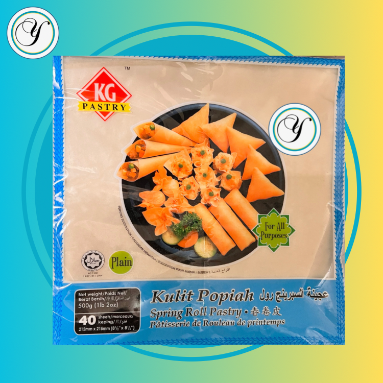 KG 8"X8" SPRINGROLL PASTRY (Lumpia wrapper)- 40sheets -FROZEN