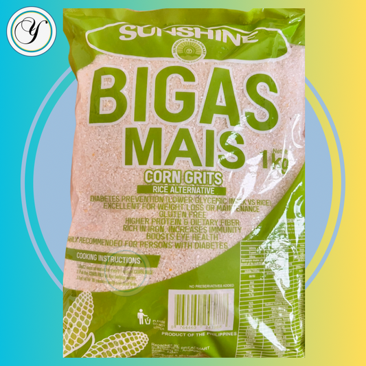 CORN GRITS  (Bigas mais) - WHITE 1KG