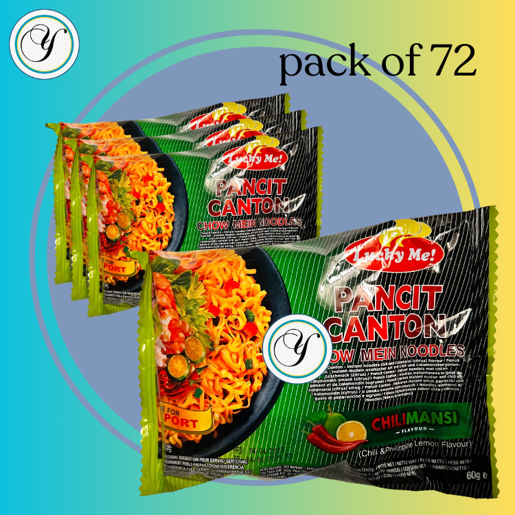 LUCKY ME PANCIT CANTON - CHILLIMANSI (60g) BUNDLE of 72