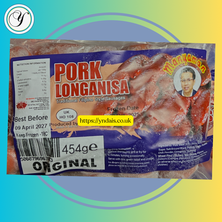 FROZEN MANDHEY'S MANYAMAN PORK LONGGANISA -454G