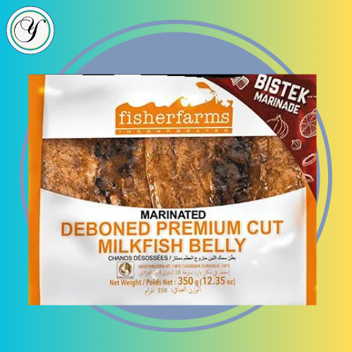FROZEN Fisherfarms Marinated Boneless Premium cut Belly Bangus- Bistek
