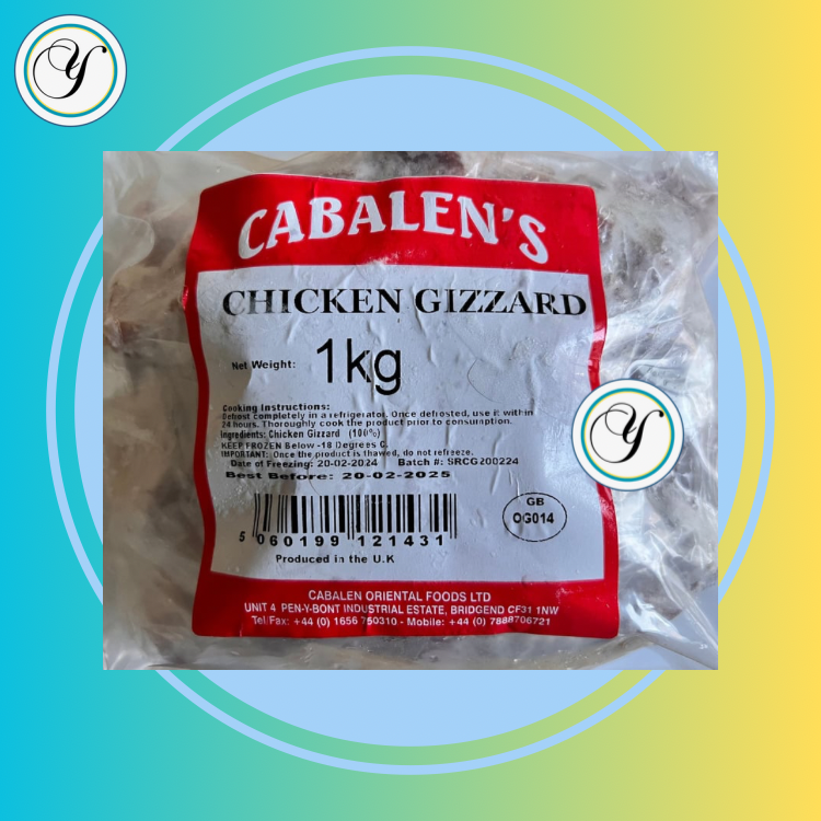 CABALLENS  CHICKEN GIZZARD-1kg -FROZEN