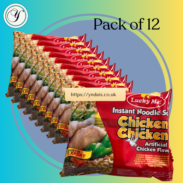 LUCKY ME CHICKEN NOODLES - 55g/packet pack of 12 : T BUNDLE